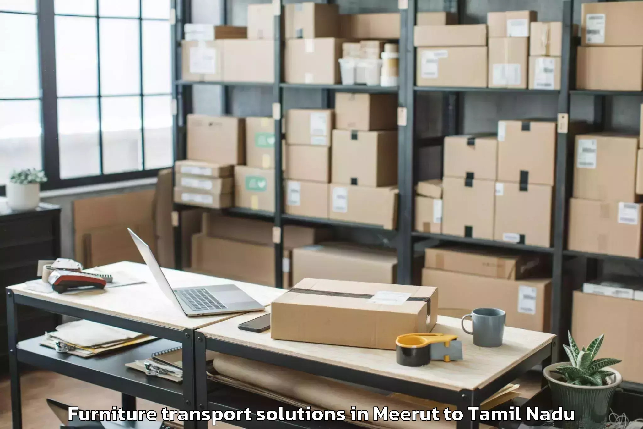 Quality Meerut to Pallippatti Furniture Transport Solutions